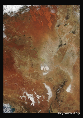 The Earth on 26 February 2002 · Lake Eyre, Australia