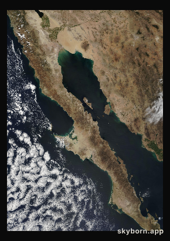 The Earth on 15 March 2002 · Baja California