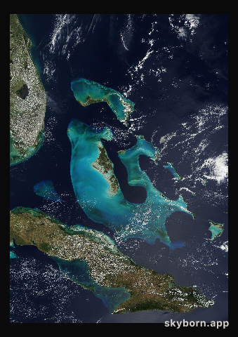 The Earth on 16 March 2002 · Bahamas