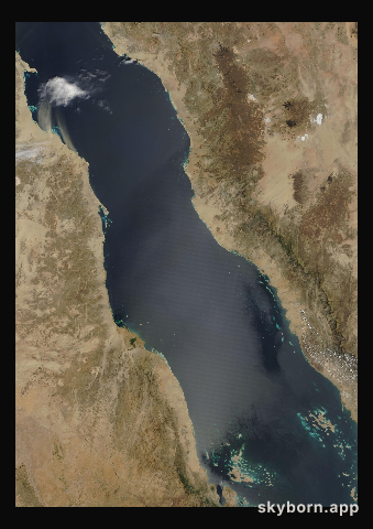 The Earth on 19 March 2002 · Red Sea
