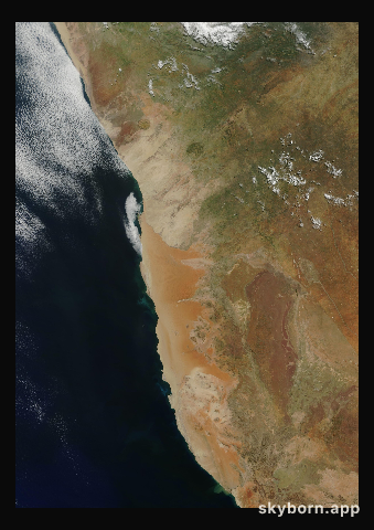 The Earth on 29 March 2002 · Namib Desert