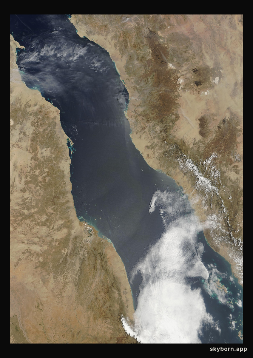 The Earth on 4 April 2002 · Red Sea