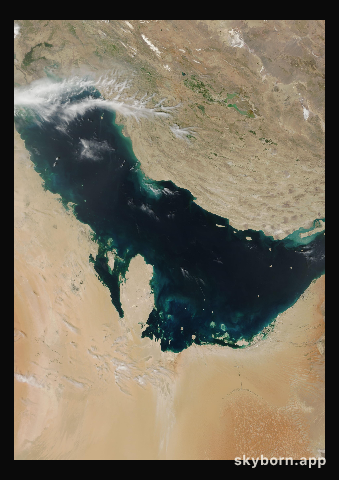 The Earth on 7 April 2002 · Persian Gulf