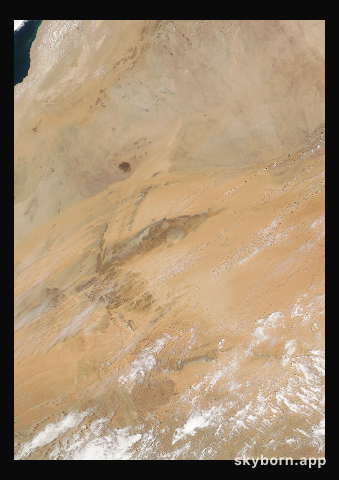 The Earth on 8 April 2002 · Eye of the Sahara, Mauritania