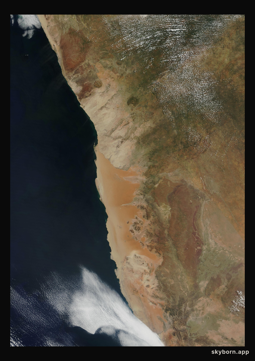 The Earth on 17 April 2002 · Namib Desert