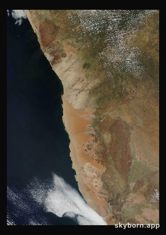 The Earth on 17 April 2002 · Namib Desert
