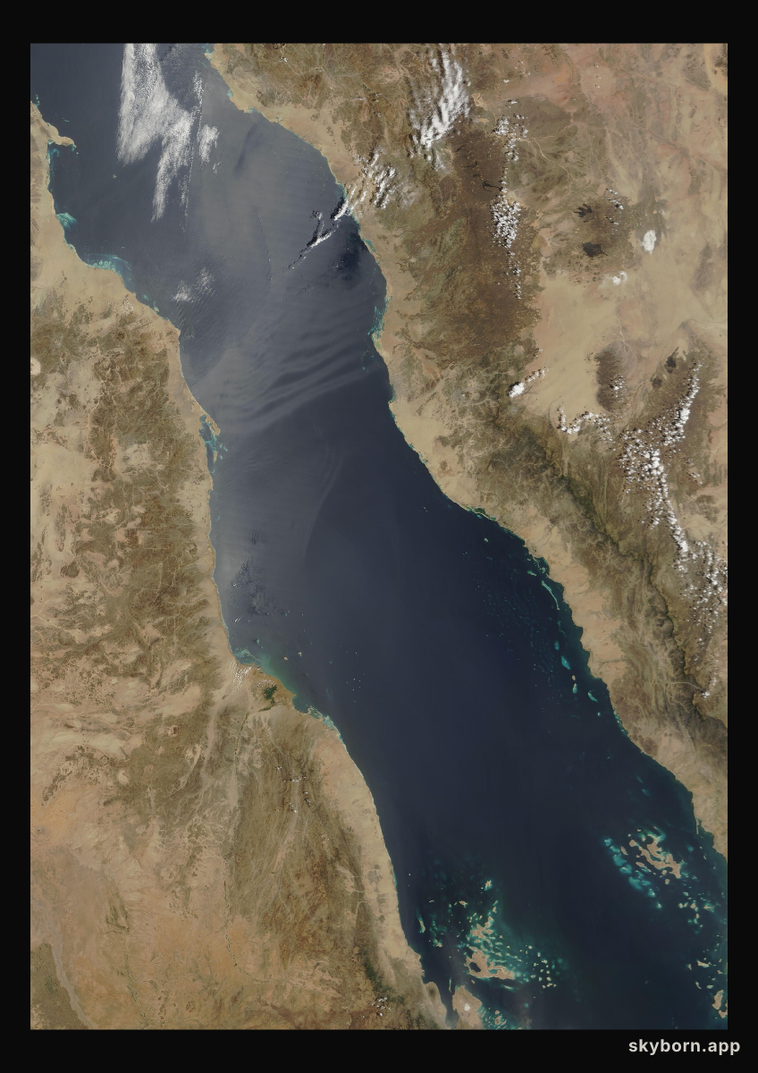 The Earth on 18 April 2002 · Red Sea