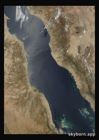 The Earth on 18 April 2002 · Red Sea