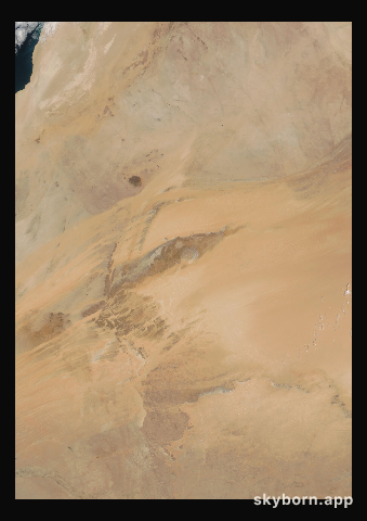 The Earth on 1 May 2002 · Eye of the Sahara, Mauritania