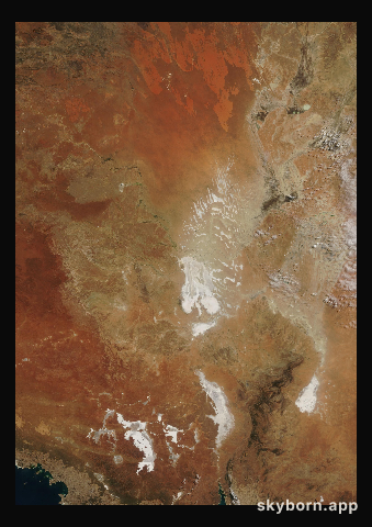 The Earth on 3 May 2002 · Lake Eyre, Australia