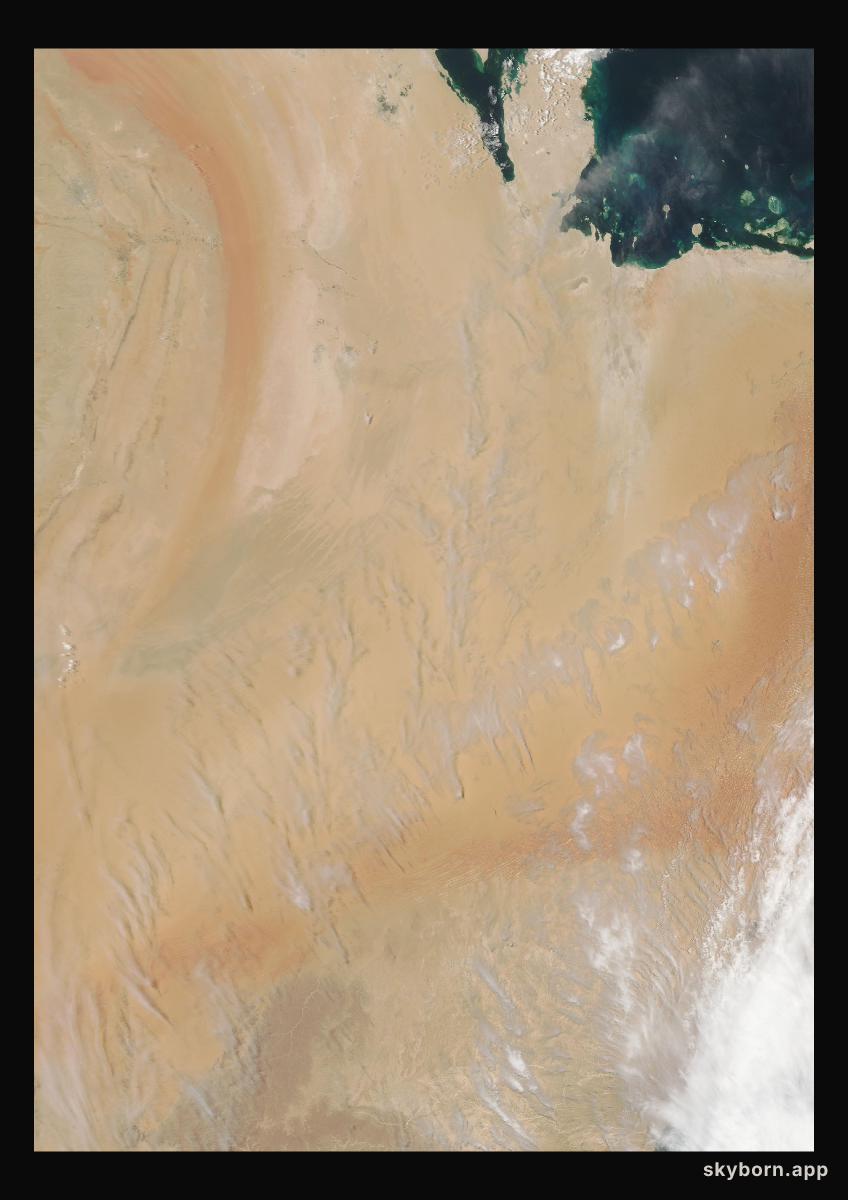 The Earth on 9 May 2002 · Empty Quarter, Arabia