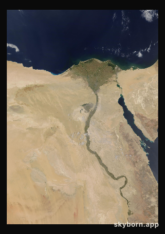 The Earth on 11 May 2002 · Nile Delta and Sinai