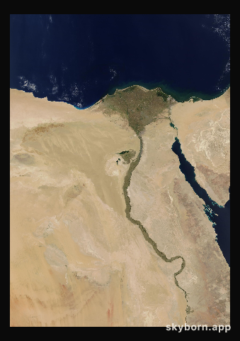The Earth on 20 May 2002 · Nile Delta and Sinai