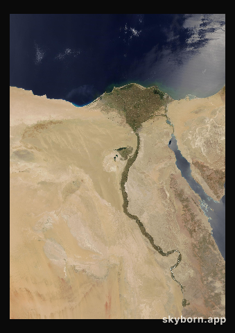 The Earth on 25 May 2002 · Nile Delta and Sinai