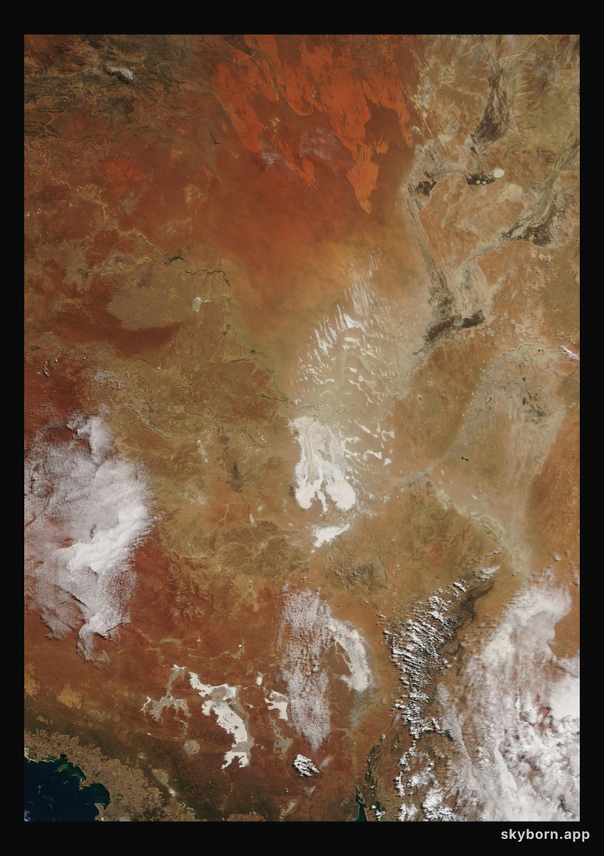 The Earth on 26 May 2002 · Lake Eyre, Australia