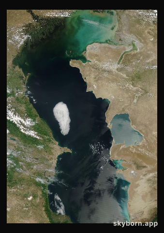 The Earth on 28 May 2002 · Caspian Sea