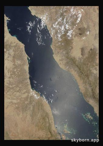The Earth on 31 May 2002 · Red Sea