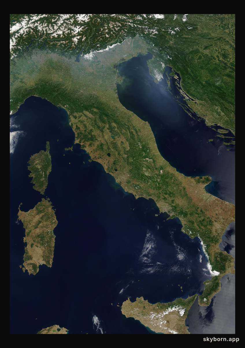 The Earth on 14 June 2002 · Italy and the Adriatic