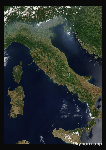 The Earth on 14 June 2002 · Italy and the Adriatic