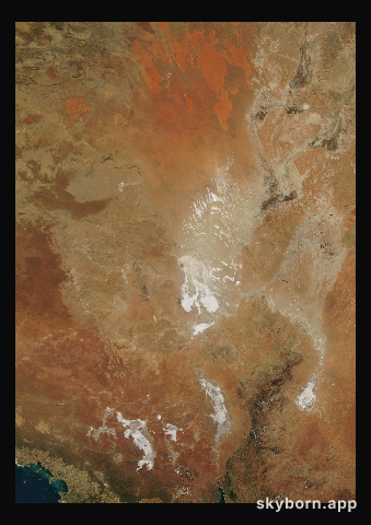The Earth on 26 June 2002 · Lake Eyre, Australia