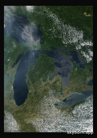 The Earth on 28 June 2002 · Great Lakes