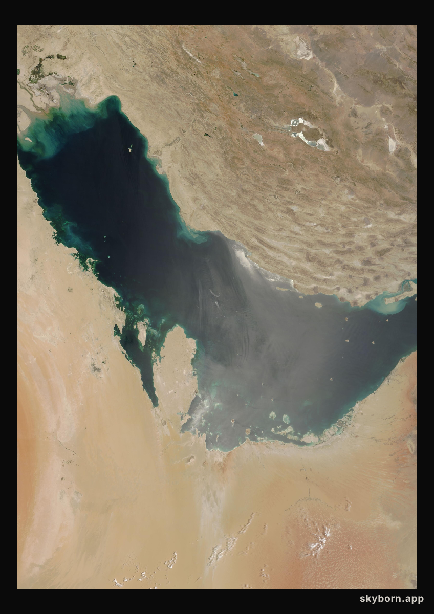 The Earth on 1 July 2002 · Persian Gulf
