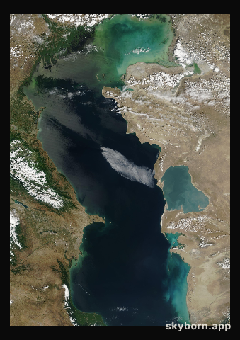 The Earth on 2 July 2002 · Caspian Sea