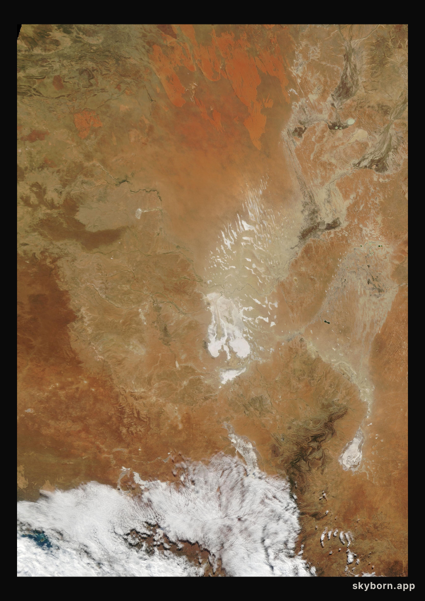 The Earth on 5 July 2002 · Lake Eyre, Australia