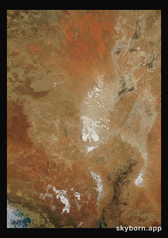 The Earth on 12 July 2002 · Lake Eyre, Australia