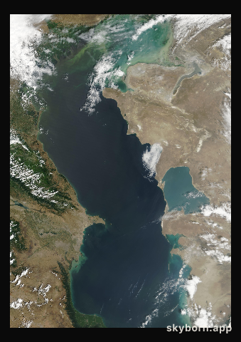 The Earth on 18 July 2002 · Caspian Sea