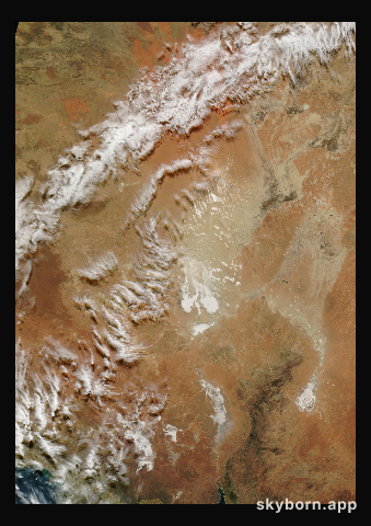 The Earth on 21 July 2002 · Lake Eyre, Australia