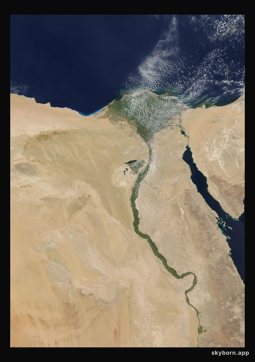 The Earth on 23 July 2002 · Nile Delta and Sinai