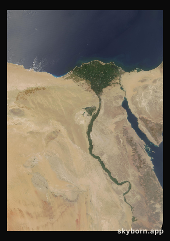The Earth on 31 July 2002 · Nile Delta and Sinai
