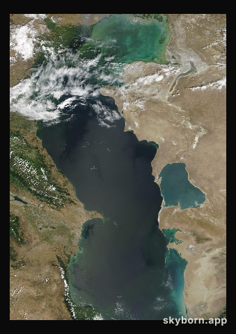 The Earth on 5 August 2002 · Caspian Sea