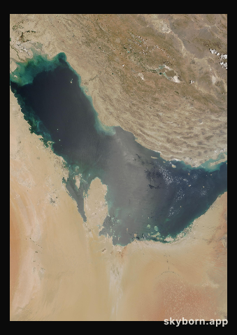 The Earth on 9 August 2002 · Persian Gulf