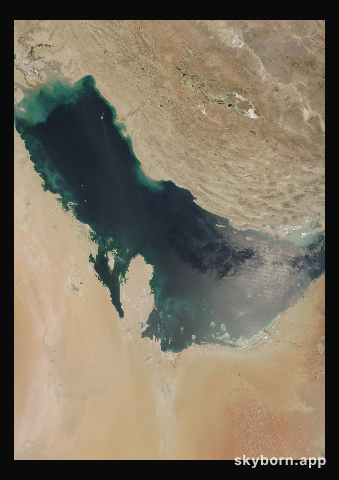 The Earth on 11 August 2002 · Persian Gulf
