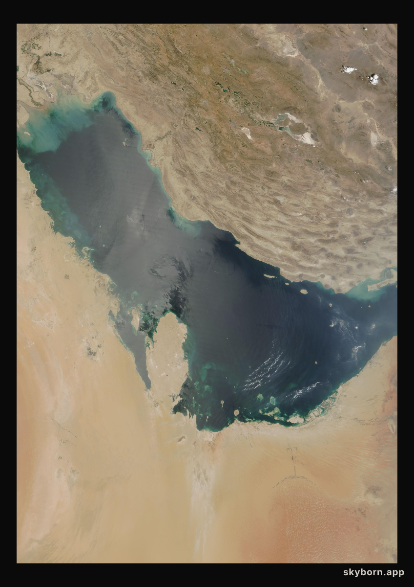 The Earth on 16 August 2002 · Persian Gulf