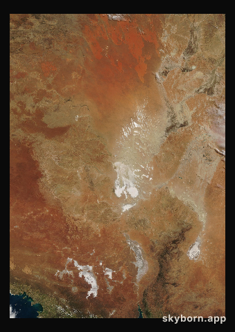 The Earth on 18 August 2002 · Lake Eyre, Australia