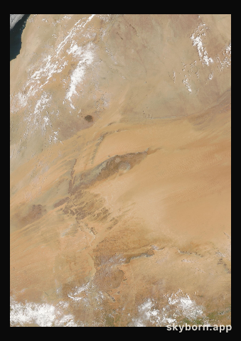 The Earth on 19 August 2002 · Eye of the Sahara, Mauritania