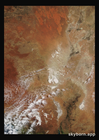 The Earth on 21 August 2002 · Lake Eyre, Australia