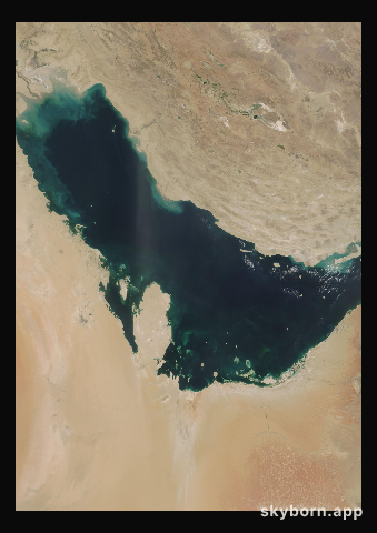 The Earth on 22 August 2002 · Persian Gulf