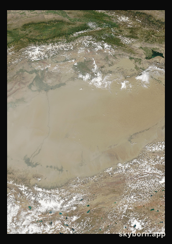 The Earth on 24 August 2002 · Taklamakan Desert