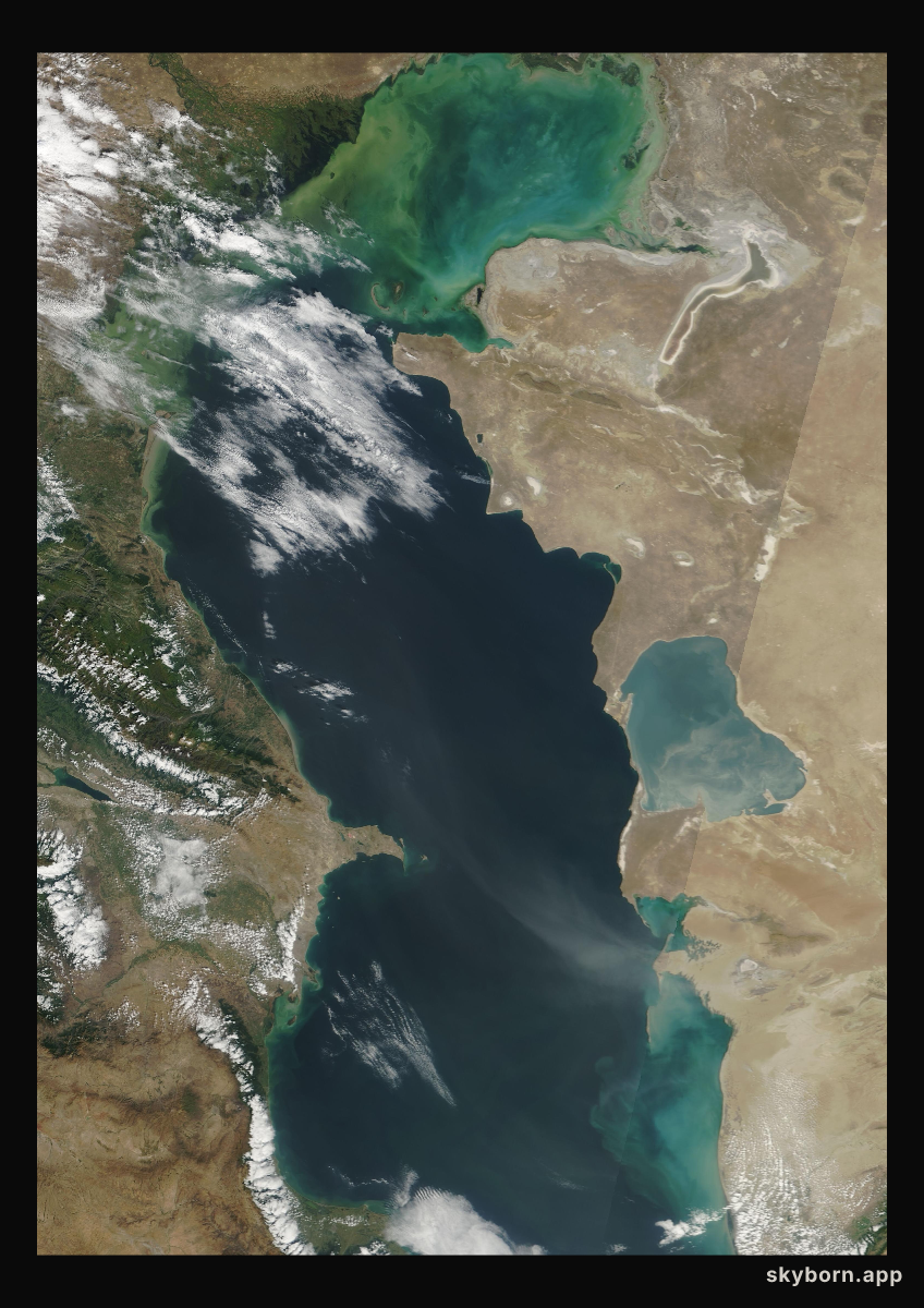 The Earth on 2 September 2002 · Caspian Sea