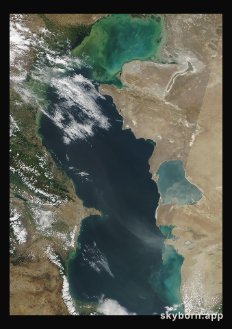The Earth on 2 September 2002 · Caspian Sea