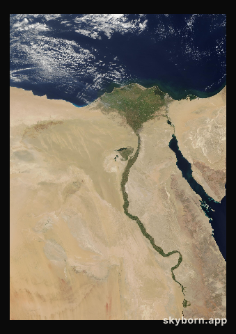 The Earth on 9 September 2002 · Nile Delta and Sinai