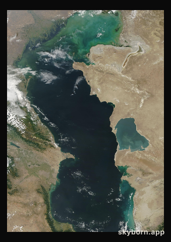 The Earth on 12 September 2002 · Caspian Sea