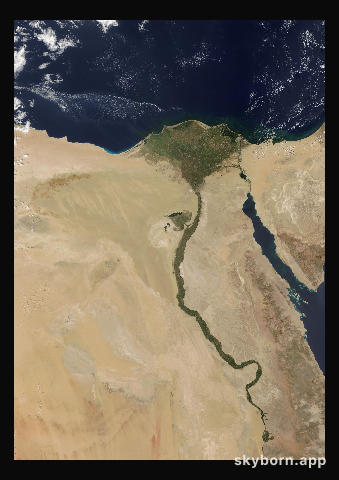 The Earth on 14 September 2002 · Nile Delta and Sinai