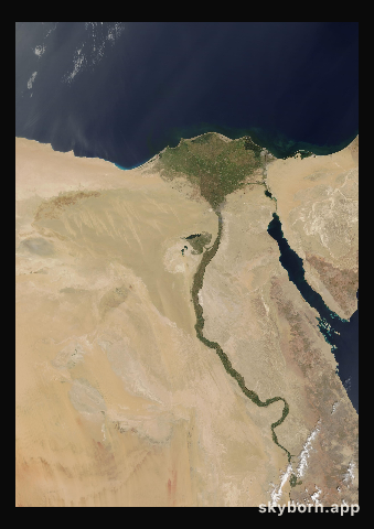 The Earth on 16 September 2002 · Nile Delta and Sinai