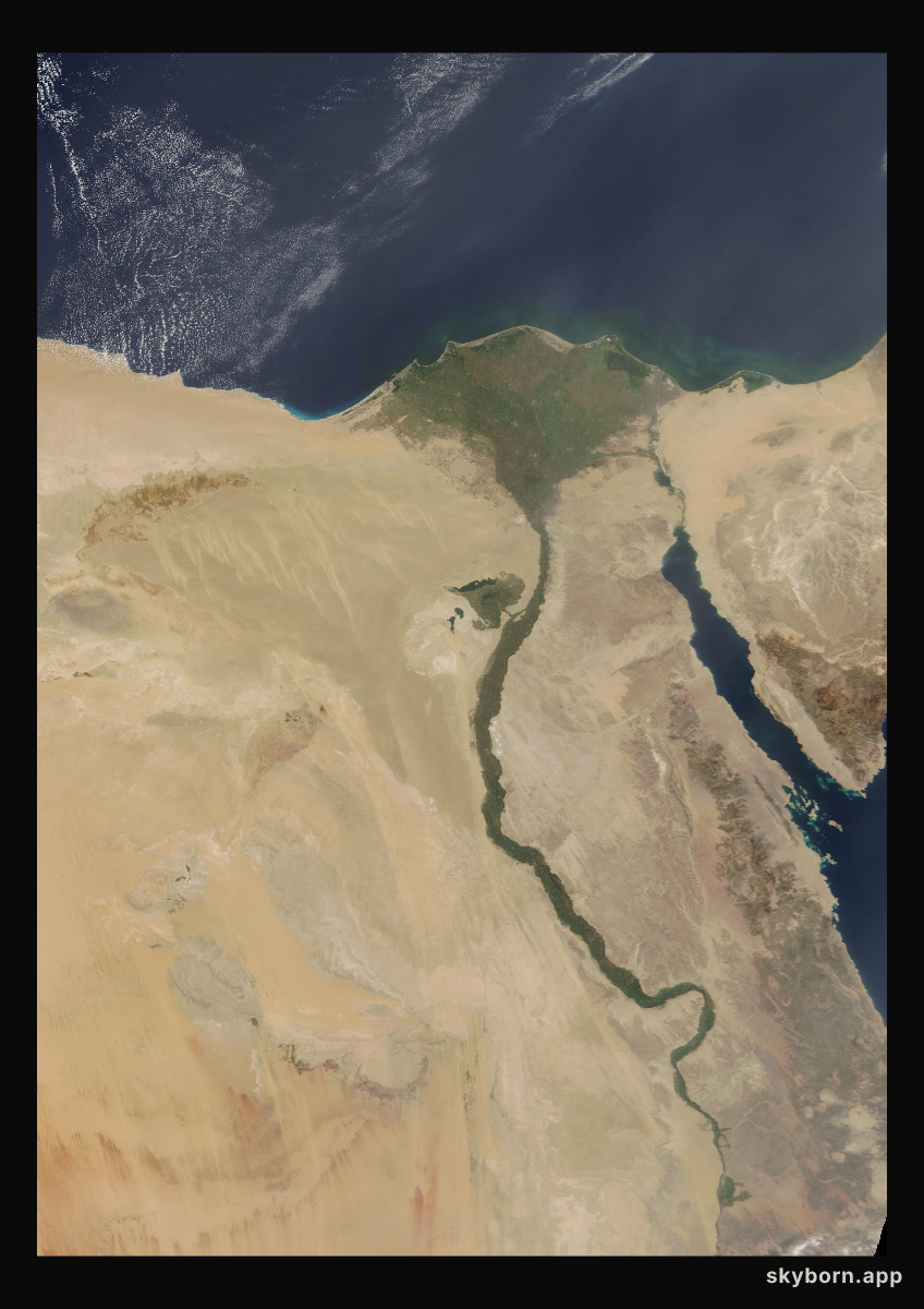 The Earth on 17 September 2002 · Nile Delta and Sinai