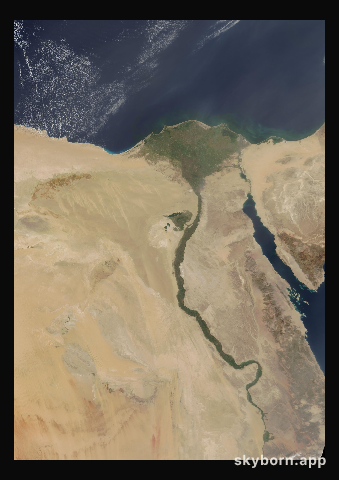 The Earth on 17 September 2002 · Nile Delta and Sinai